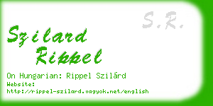szilard rippel business card